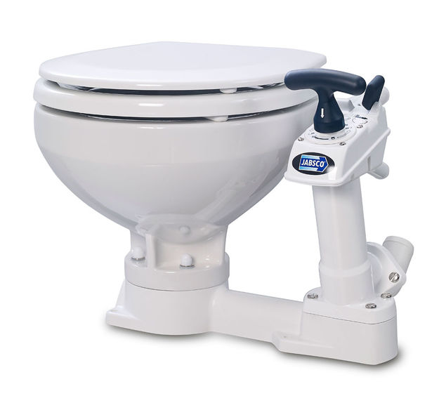 Picture of Manual 'Twist n' Lock' toilet, compact bowl
