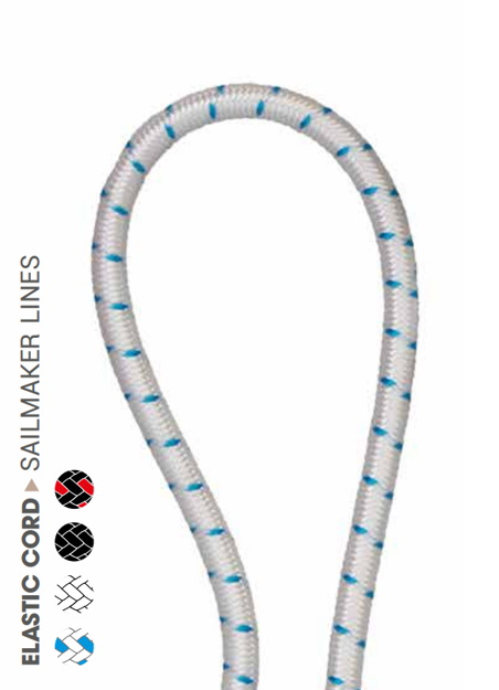 Picture of KAYA Elastic Cord White-Blue 7mm